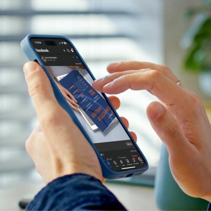 Facebook Ads - a picture of someone using a mobile to view a facebook ad