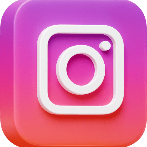 Instagram logo 3d