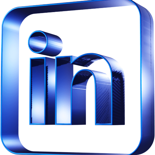 LinkedIn logo 3d