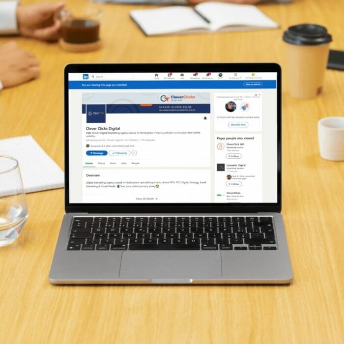 linkedin on a laptop