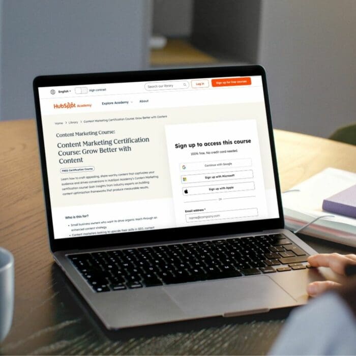content marketing certification hubspot